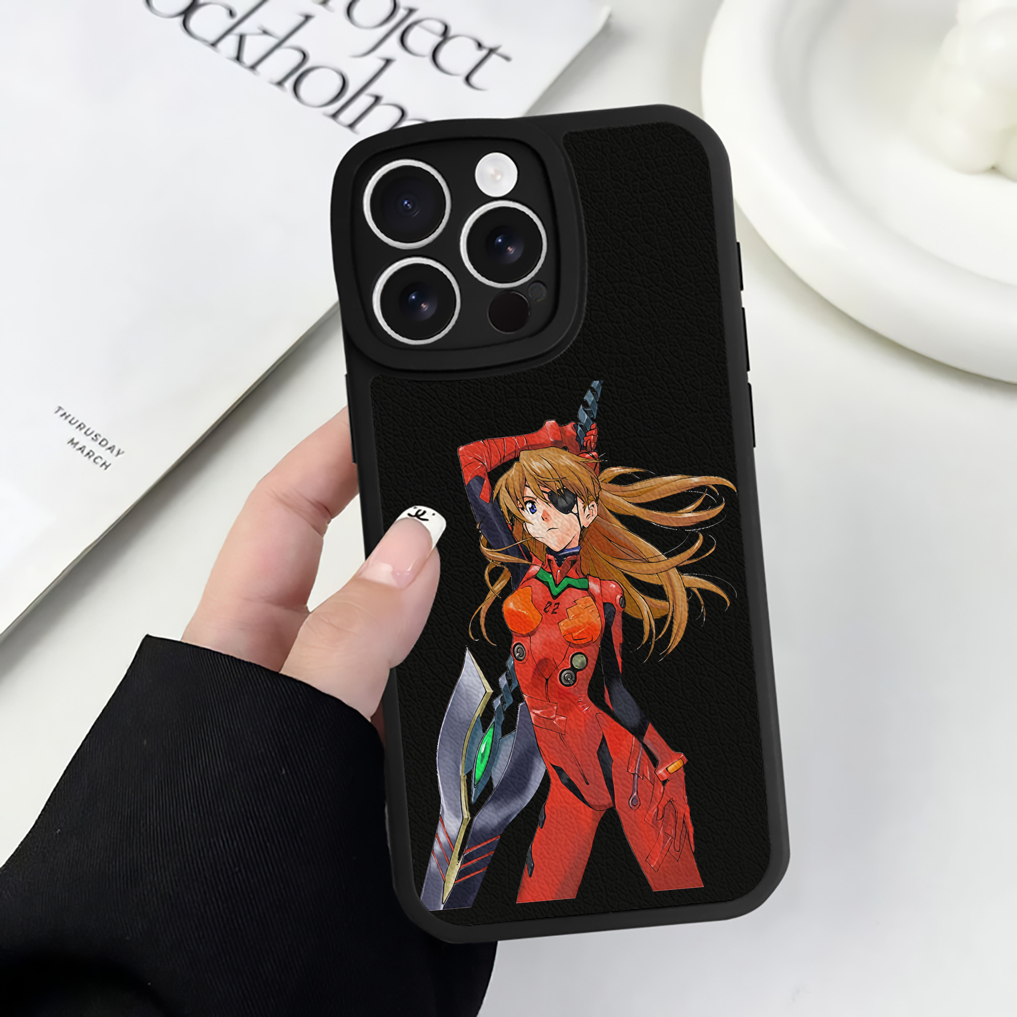 （画像用） EVA 新世紀エヴァンゲリオン 【iPhone 16シリーズ対応】シリコンスマホケース（レザー調） 材質：シリコン